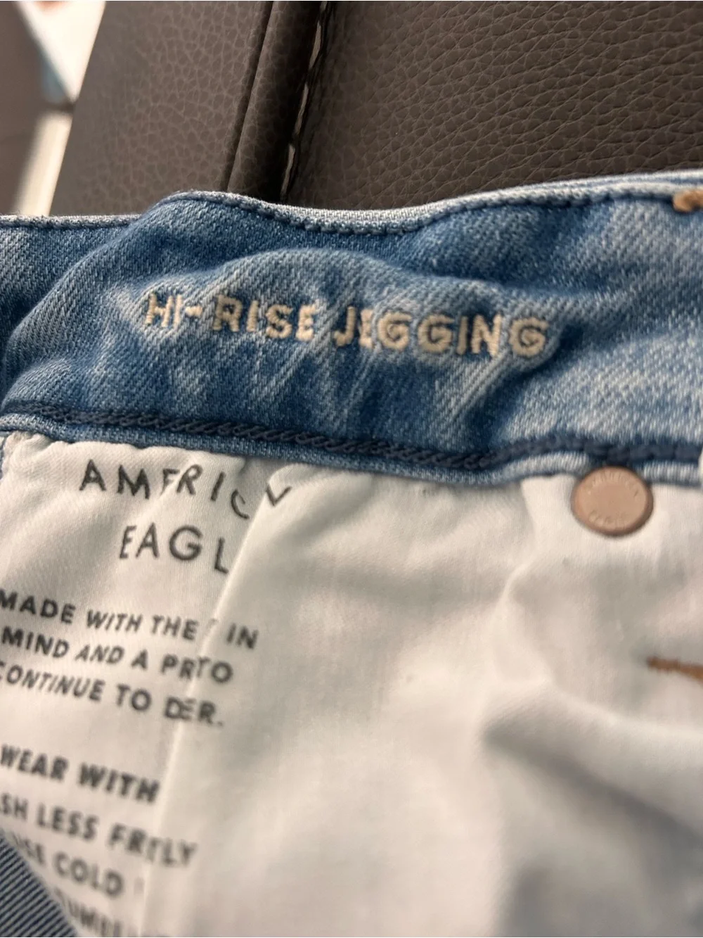 American Eagle Outfitters Light Blue Distressed Jeggings